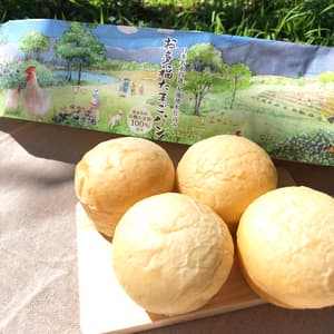 【国産オーガニック小麦粉100%使用】お多福たまごパン(1袋/4個入り)