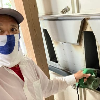 「自然栽培米こしひかり」乾燥機の掃除と点検