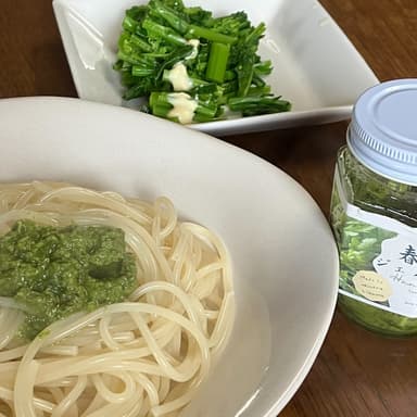 北村親子農園さんの春菊ジェノベーゼで至福のひととき