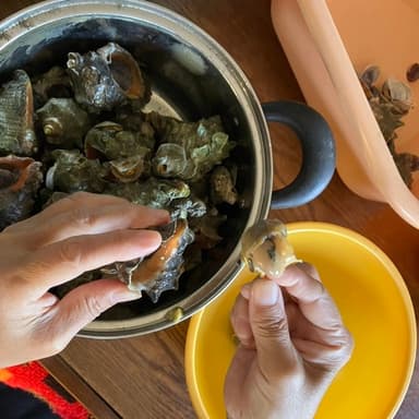有明海の恵み、巻貝料理
